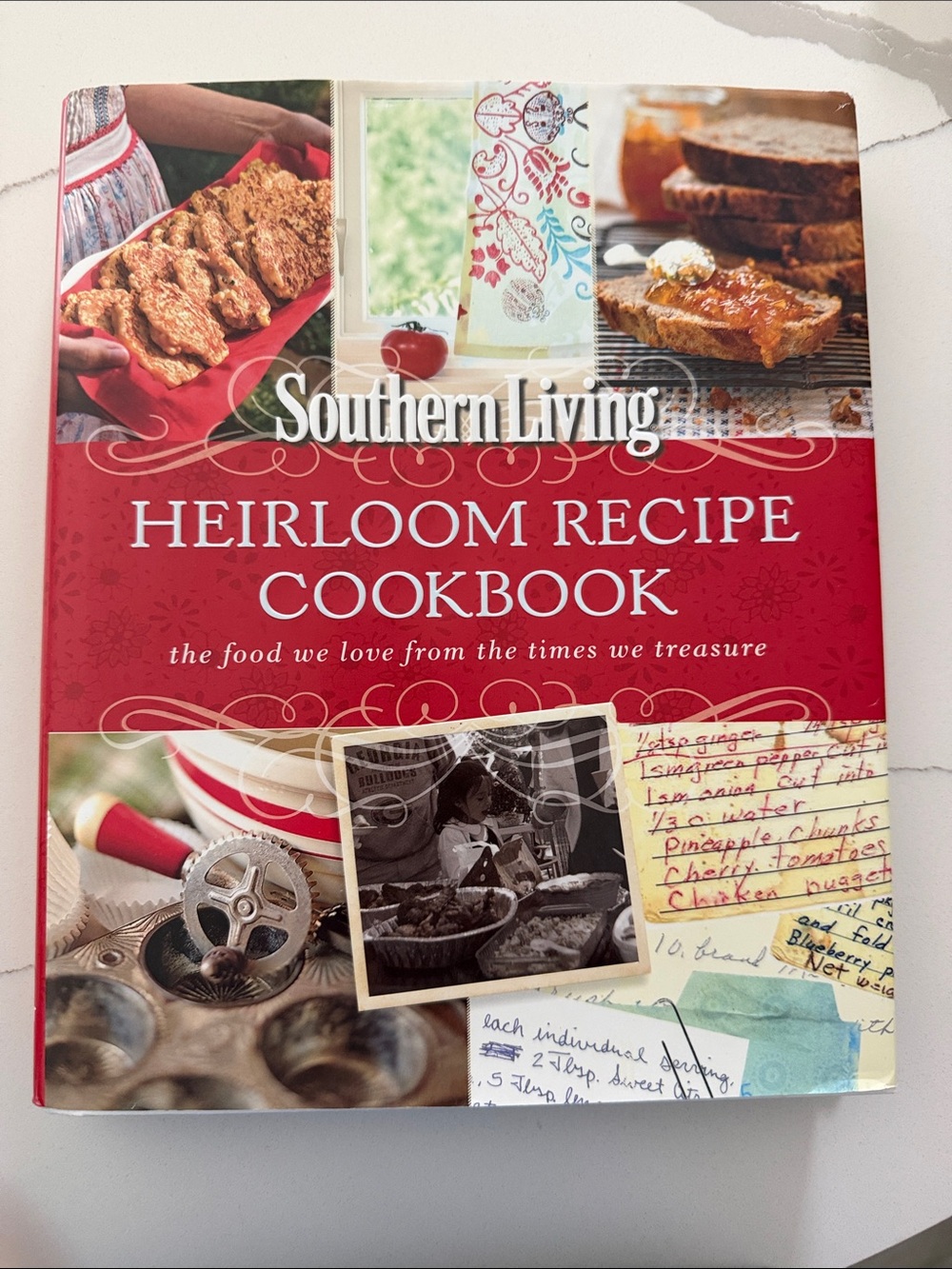 Southern Living Heirloom Recipe Cookbook - Red & Cream Cover